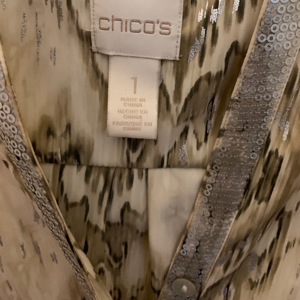 Chico’s Shine Patterned Top - Picture 3 of 6